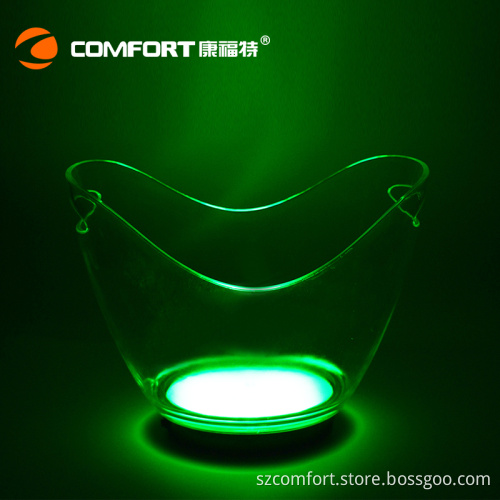 plastic led ice bucket wholesale for champagne promotional project